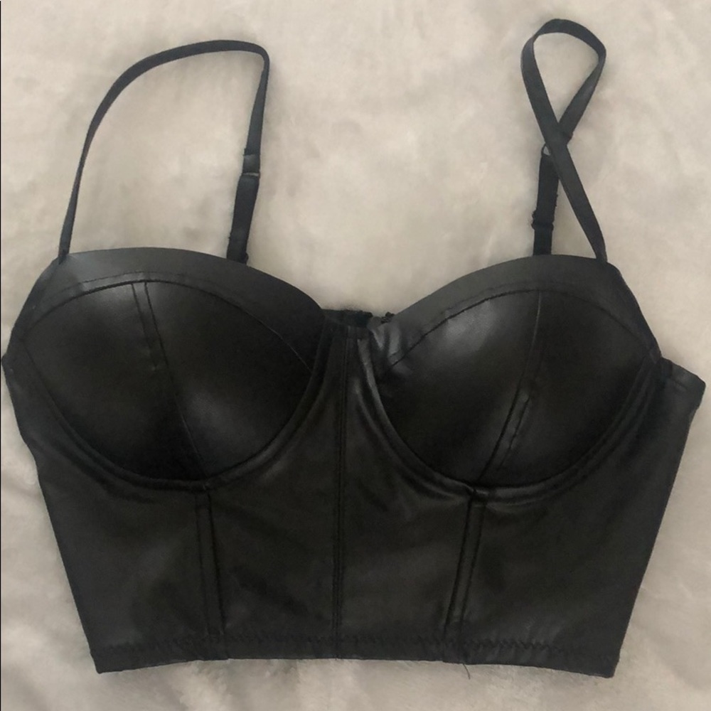 “Leather” brallete bra